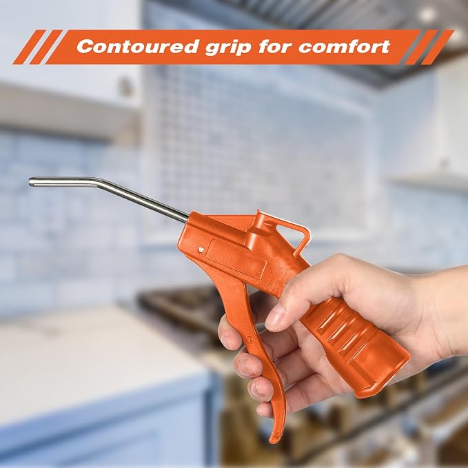 Honoson 2 Pcs Air Nozzle Blower Gun Pistol Grip Air Blow Tool Compressor Accessories for Industrial Household Mechanics (Orange)