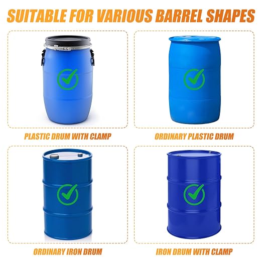 1pcs Open & Closed Head Drum Lifter 1600 lb Capacity, Lifter for 30-55 Gallon Barrel Steel Plastic Drums