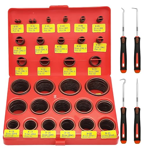 390PCS Viton O Rings Kit, 30 Sizes Metric., -20° to 200°C | High Temperature FKM Seal Rings, Hydraulic FKM Sealing, Automotive Fuel Systems, Household Plumbing, Pneumatic Tools