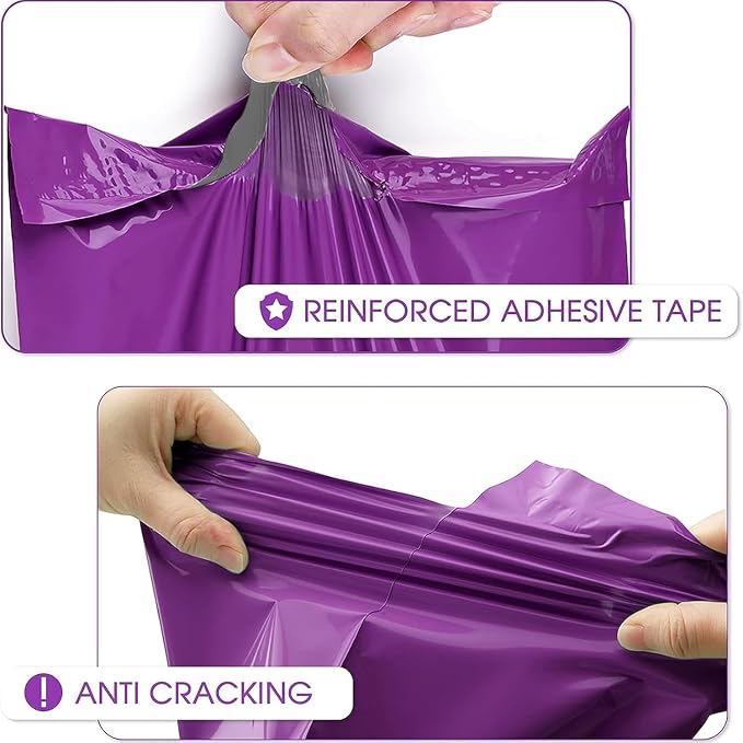 Metronic Poly Mailers 14.5x19 500Pack Bulk, Large Shipping Bags for Clthing with Self-Seal, Packaging Bags, Shipping Envelopes for Small Business, Boutique, Purple