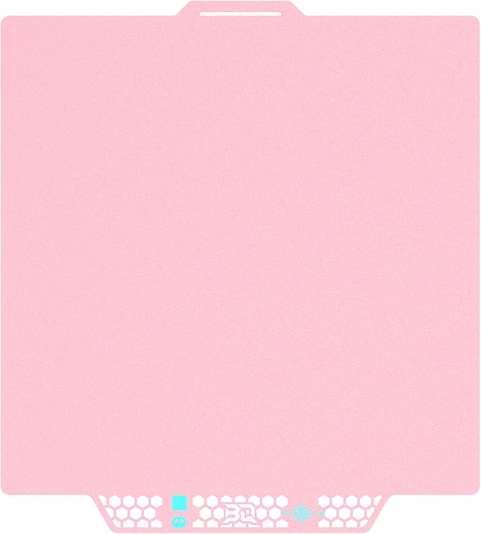 BIQU CryoGrip Pro Glacier Pink Compatible with Bambu-Lab P1S/P1P/P2S/X2D/X1C/X1E/A1 3D Printers 257x257MM Panda Build Plate Double Sided Upgrade Removable Surface Platform
