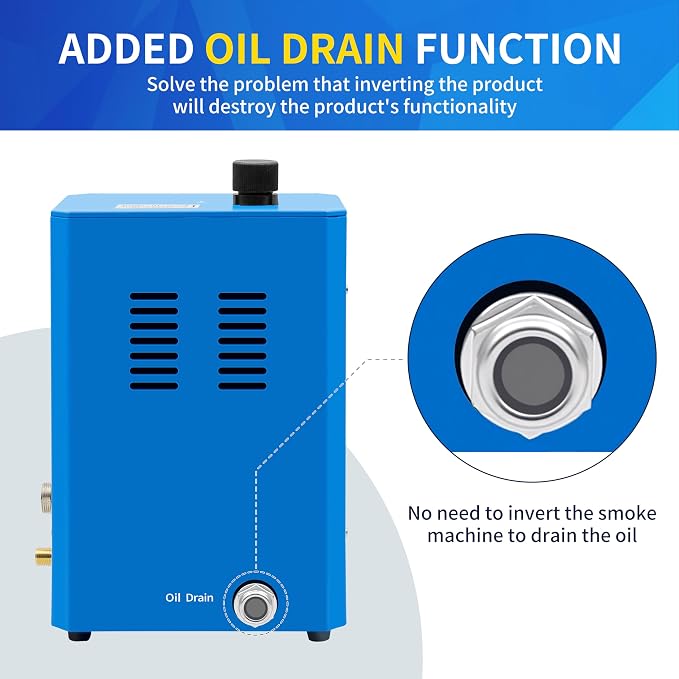 Kuntech Automotive Smoke Machine Built-in Air Pump, 12V DC Smoke Leak Detector for Pipe System, Fuel Leakage, Leakage Diagnostic Tester for All Cars, Blue