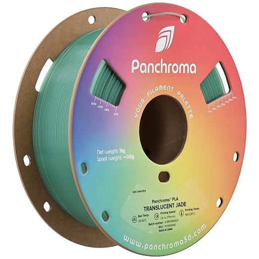 Polymaker Panchroma Translucent PLA Filament 1.75mm, 1kg, Jade | Neatly Wound, Semi Transparent PLA, Easy Print & Smooth Feeding, Compatible with Bambu Lab & Most 3D Printers