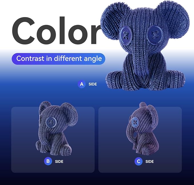 Chitu Systems Conjure Chameleon PLA 3D Printer Filament, Burnt Titanium Blue Shiny Galaxy Blue/Green/Purple/Gold 1.75mm Filament, Magic Changing Color with Light and Different Angles, 1kg/2.2lb