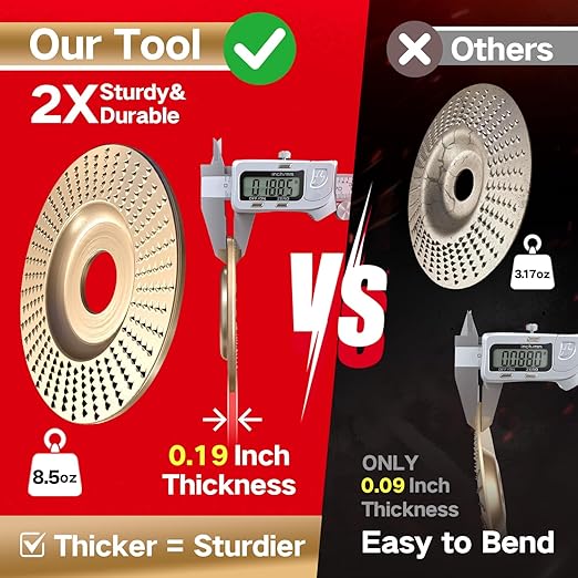 Pomsare 13PCS Angle Grinder Polishing Pad Sanding Disc, Wood Carving Disc Set for 4 1/2 Angle Grinder Attachments, Tungsten Carbide Cutting Wheel Stump Grinder for Wood Grinding, Shaping and Sanding