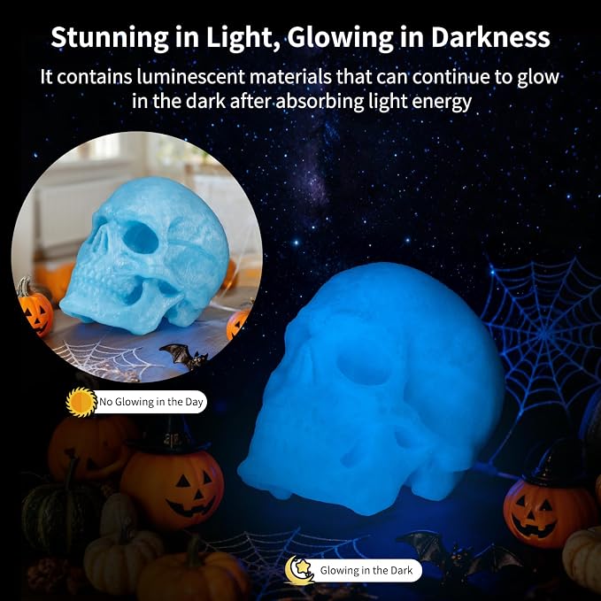 IEMAI Blue Glow in The Dark PETG Filament 1.75mm 1KG, Luminous 3D Printer Filament Long-Lasting Glow & High-Brightness, Neat Wound and Easy Print, Accuracy +/-0.02mm