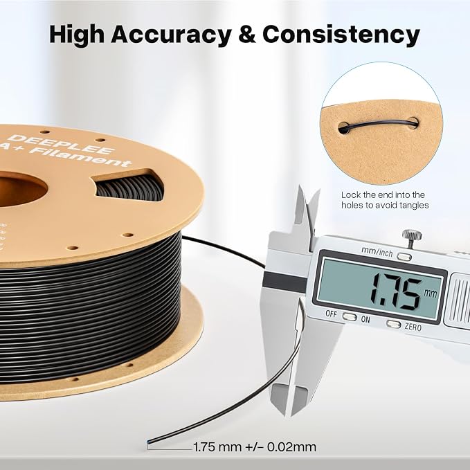 PLA+ 1.75mm 3D Printer Filament, PLA Plus with Dimensional Accuracy +/- 0.02mm, Higher Strength and Toughness, Neatly Wound, No Clogging, Fits for Most FDM 3D Printers, 1KG Dark Blue