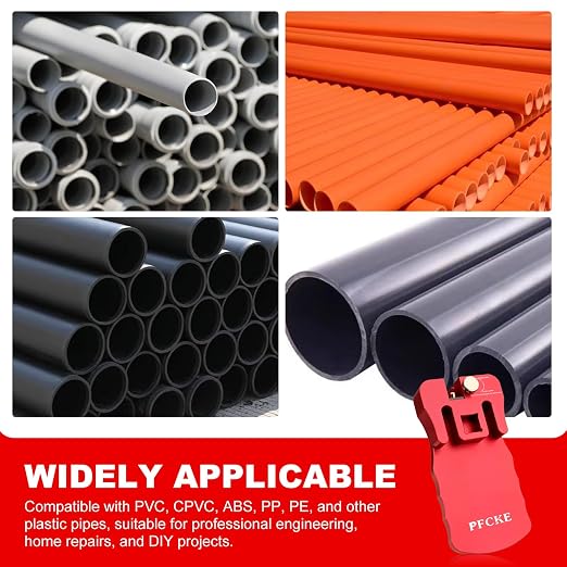 Professional PVC Pipe Deburring Tool,Adjustable PVC Chamfer & Reamer Tool for 9 Sizes: 0.5 Inch to 4 Inch Plastic Pipes(PVC/CPVC/ABS/PP/PE)