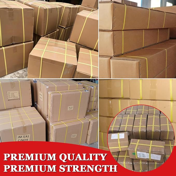 Packaging Strapping, Poly Straps, Carton Banding Strap (1/2" x 4000 ft x 0.032" PP Polyprophlene Coil Roll and 400 Buckles) - Certified 300 lbs Break Plastic Strap