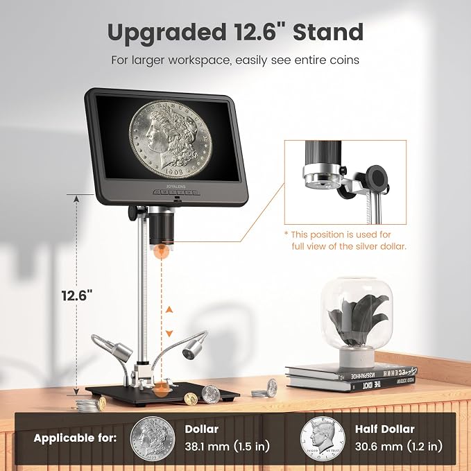 JL210 10.1'' Digital Microscope for Adults + JOYALENS JL113 Handheld Portable Microscope for Kids
