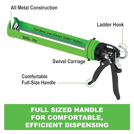 Albion Engineering Company B26Q B-Line Manual Cartridge Caulking Gun, 1 Quart, 26:1 Drive