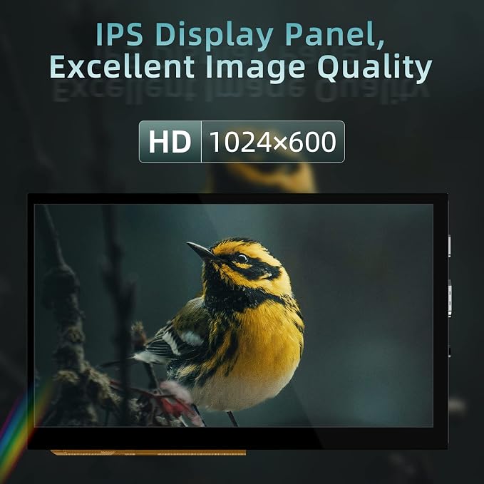 BIGTREETECH 7 inch HDMI Touch Screen Display 1024x600, IPS 160° View Angle Monitor Compatible with Sovol-SV08 Raspberry-Pi 4B, 3B, Banana Pi, Windows 10 8 7