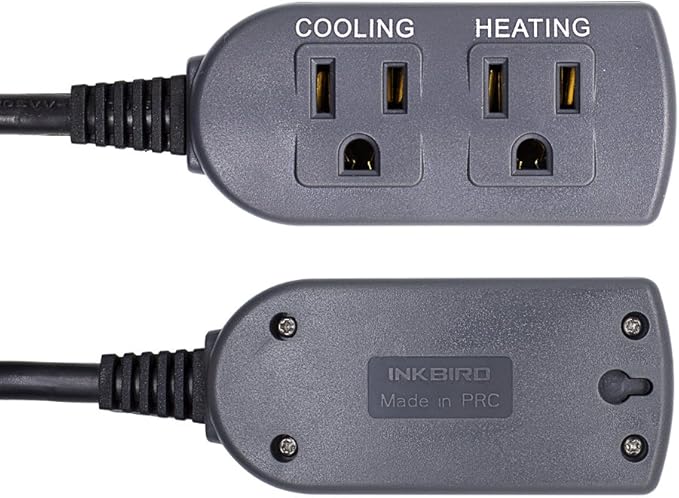 Inkbird ITC-308 Digital Temperature Controller 2-Stage Outlet Thermostat Heating and Cooling Mode Carboy Homebrew Fermenter Greenhouse Terrarium 110V 10A 1100W