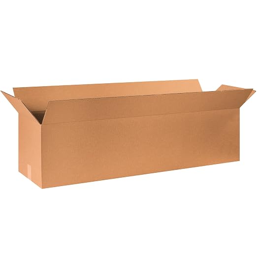 Box USA 48" L x 12" W x 12" H 10-Pack - Long Standard Corrugated Boxes for Shipping, Packaging, Moving, Storage for Home Business, Strong Wholesale Bulk Boxes