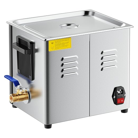 VEVOR 10L Ultrasonic Cleaner, Professional 180W Ultrasonic Cleaner Machine with Digital Display and Cleaning Basket, 40kHz Stainless Steel Cleaning Machine Ideal for Jewelry, Coins, Watches, Razors