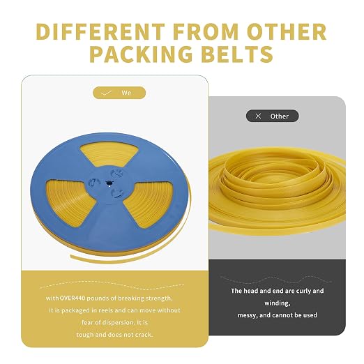 All-in-One Banding Strapping Kit with Poly Strapping Tensioner, 3200" PP Band, 100 Metal Seals, and Sealer Tools