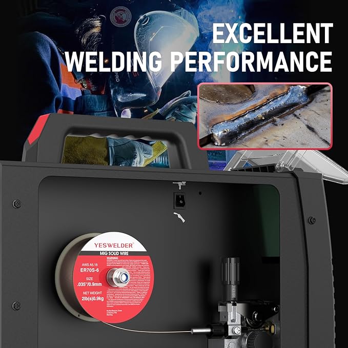 YESWELDER ER70S-6 MIG Wire, Solid Carbon Steel .035-Inch Diameter 2-Pound, High Feedability Strong ABS Plastic Spool Welding Wire
