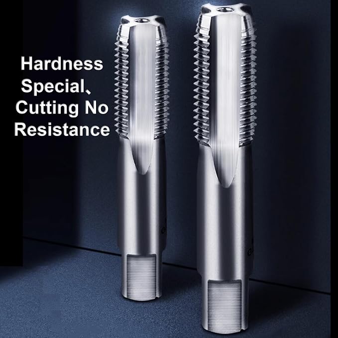 6 Pcs NPT Pipe Tap Set, HSS 1/8-27 to 1-11.5 Taps, 1/4-18, 3/8-18, 1/2-14, 3/4-14, with Durable Case - Ideal for Plumbers & DIY Projects