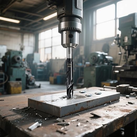 37/64 Drill Bit for Metal and Hardened Steel, M35 Cobalt 1/2 Inch Reduced Shank Industrial Grade Heavy Duty Drill Bit, with Index Storage Case