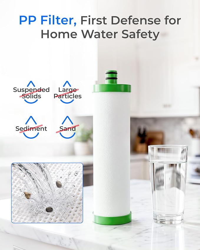 Waterdrop TST-UF Replacement Water Filter, 1-Year Replacement Pack, 4 Filters (2 x P1, 1 x U2, 1 x C3), Replacement for Waterdrop TST-UF & TST-B 3-Stage Under Sink Water Filtration System