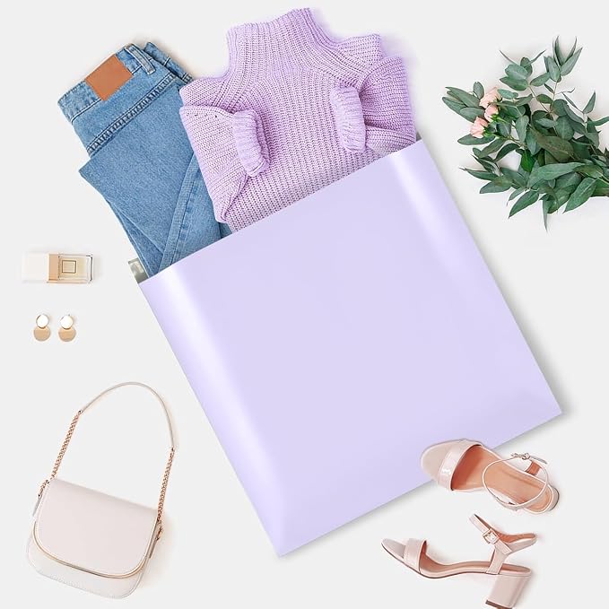 Metronic Large Poly Mailers 24x24 300 Pcs, Strong Adhensive Shipping Bags for Clothing, Waterproof Mailers Bags for Small Business, Shipping Envelopes, Tear-resistant Mailing Bags Bulk in Lilac Purple