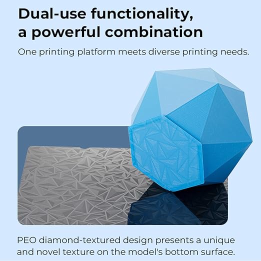 Creality Dual-Sided Printing Platform Board Kit for Ender 3 V3 SE, 3D Printer Glossy PEO + Coated PEI Double Side Build Plate Print Bed for Ender 3 KE, Ender 3 S1, Ender 5 S1, K1, Ender 3 235x235mm