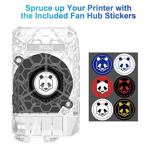 BIQU Panda Jetpack Nylon Printhead Front Cover + Cooling Fan Duct for Bambu-Lab P1/X1 3D Printers, Lightweight High Positioning Accuracy Fully Suitable for Panda Revo/Flow