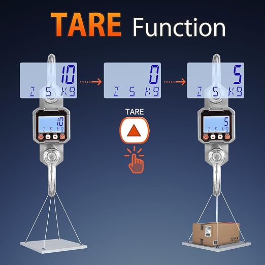 Bonvoisin Digital Crane Scale 11000lb Hanging Scale Heavy Duty Industrial Hanging Weight Scale with Peak Function (5000KG)