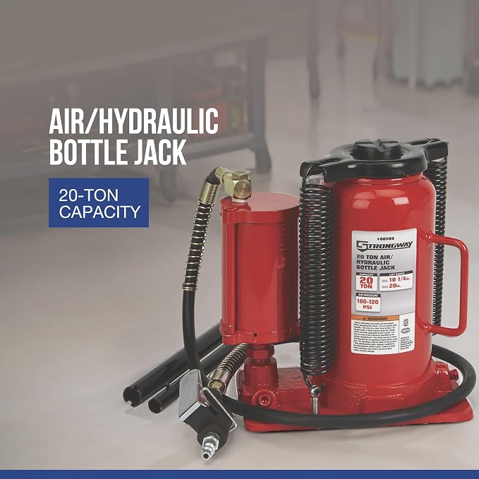 Strongway 20-Ton Air/Hydraulic Bottle Jack