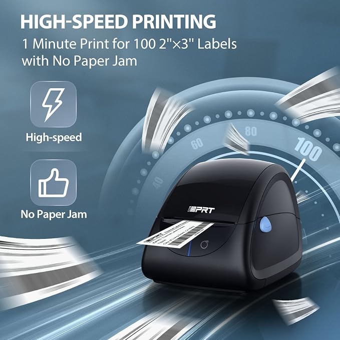 iDPRT SP310 Thermal Label Printer, Label Maker Fits 1"-3.35" Width | For Generic Thermal Labels, Fast 80ppm, For Small Business Mailing, Barcodes, Inventory, Office Organizing, Win/Mac/Linux