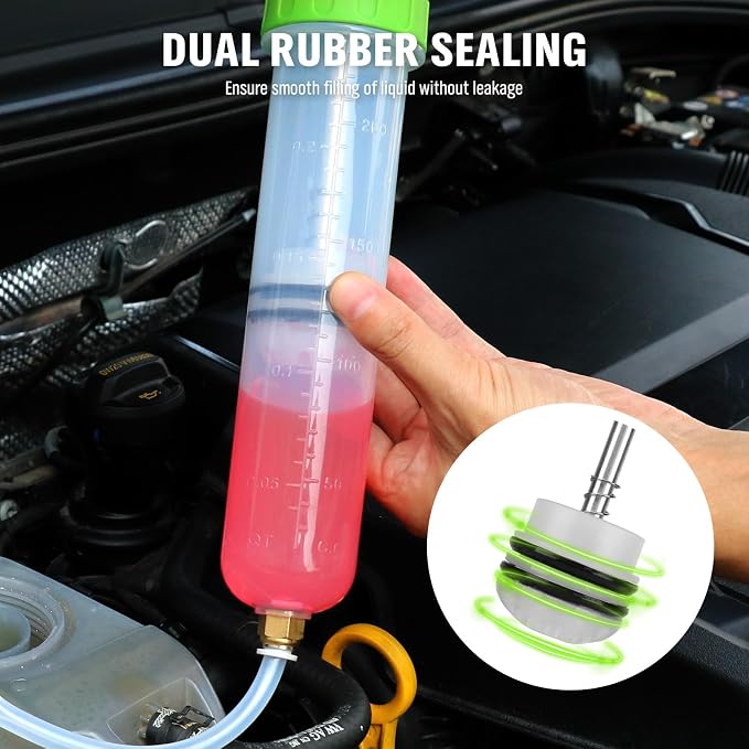 SWANLAKE 200cc Fluid Extractor, Extraction&Fill Pump,Fluid Syringe Pump Manual Suction Vacuum Fuel Car Transfer