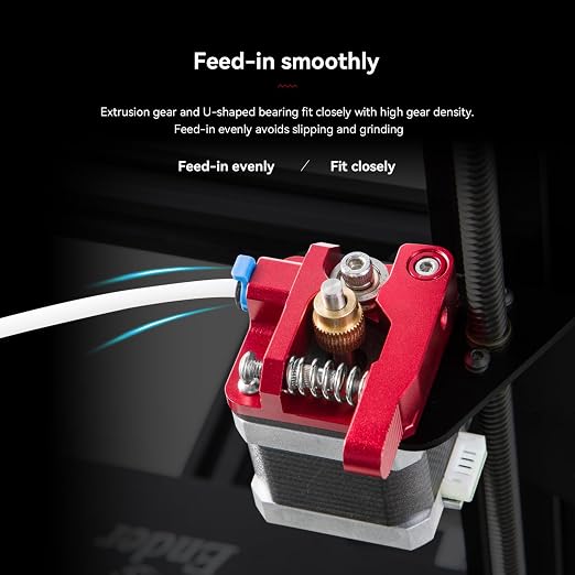 Creality 3D Printer Extruder Kit, Ajustable Extrusion Force, High Quality Metal Extruder Feeder Kit, for Ender-3/Ender-3 Pro/Ender-3S/Ender-3 V2/Ender-3 Max/CR-10/CR-10S (Red)