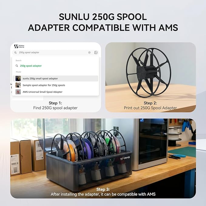 SUNLU 3D Printer Filament Bundle, PLA Silk Rainbow Filament Multicolor, Fast Color Change Each 8 Meters, Individually Vacuum Packed, 250g Spool, 8 Rolls, 2kg Total, 6 Silk Rainbow+Light Gold+Silver