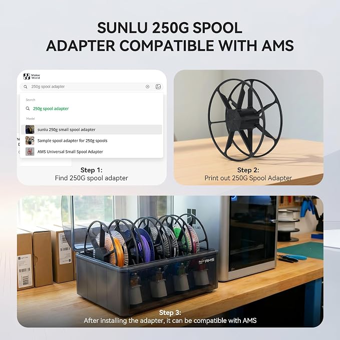 SUNLU High Speed PLA Filament 1.75mm, 8x250G Meta Pack, 8 Colors | ±0.02mm accuracy, tough impact resistant, neat wound, fits FDM printers, PLA Meta 8x250G, 8 colors full set