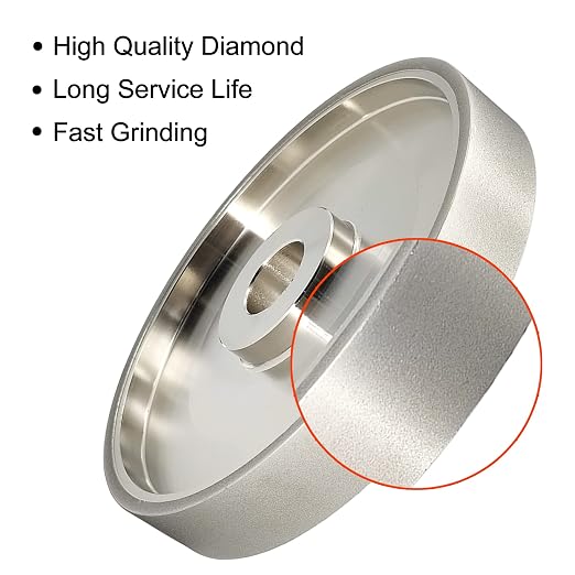 CBN Grinding Wheel 6" Dia x 1" Wide, 1 inch Arbor, Sharpen High Speed Steel Cutting Tools, Diamond Grinding Wheel Grit #600
