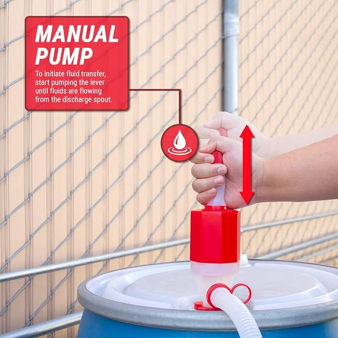 TERAPUMP 2 Pack Drum Siphon Drinking Water Pump | Food Grade, BPA Free, Emergency Survival Disaster, Fast Speed