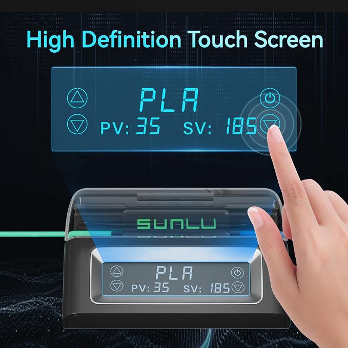 SUNLU Filament Connector, Filament Joiner Includes 200 PTFE Sleeves, Thread Splicer for 3D Printing Supplies Fast Heating Up to 240°C Compatible with 1.75mm PLA, PCL, ABS, PETG, PA/PC