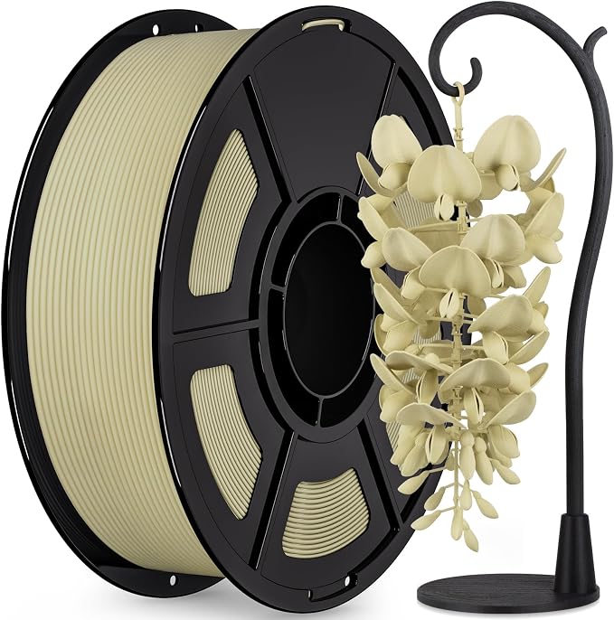 IEMAI Matte PETG Filament 1.75mm Beige 1kg, Smooth Matte Finish 3D Printer Filament with Minimal Layer Lines & Low Warping, +/-0.02mm Dimensional Accuracy