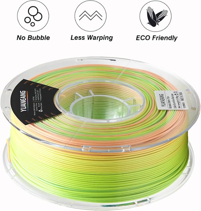 Silk Sunshine PLA 3D Printer Filament 1.75mm, 1kg Spool, High-Gloss Silk PLA in Bright Sunshine Color, Smooth Shiny Finish, 0.03mm Precision, Easy Printing, Ideal for Decorative Models