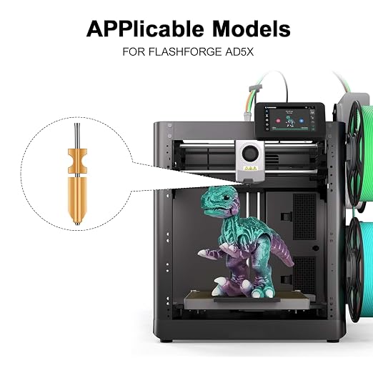 4PK Upgraded All-Size Hotend Kit for Flashforge AD5X Quick-Detachable Nozzle Extruder, Rapid Heating, with Extra 4PK Silicone Cover 4PK Nozzle Brush