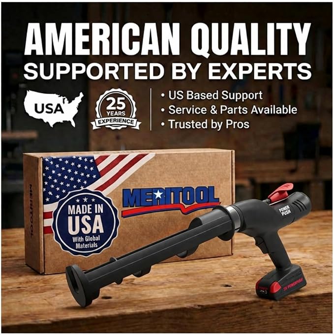 Heavy Duty Caulking Gun | 20V Cordless Caulk Gun | 29oz Cartridges 856m 1 Quart l | 900lbs Thurst | No Drip Professional Calking for Painters, DIYers, Automotive, Contractors