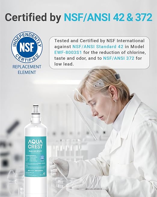 AQUA CREST F-1000 Water Filter, Replacement for InSinkErator® F-1000 | Replacement for InSinkErator® F-2000, AquaPure AP Easy C-Complete, Reduces Chlorine, Bad Taste & Odor, NSF/ANSI 42 Certified