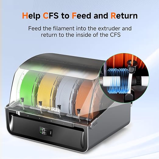 Creality CFS Front Tray Shaft Kit, Original CFS Replacement Accessory, Ensure Multi Color 3D Printer Automatically Filament System Smooth Filament Feed and Return