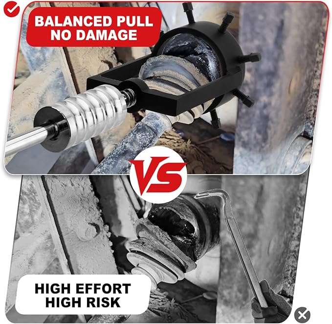 3.75" CV Axle Puller Tool with 8 Bolts, Axle Shaft Removal Tool, Slide Hammer Puller Set Heavy-Duty for UTV/ATV, Trucks
