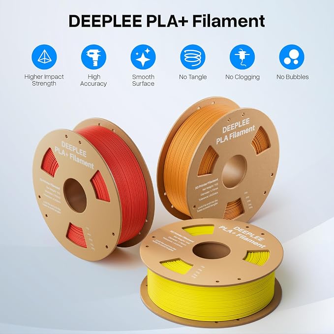 PLA+ 1.75mm 3D Printer Filament, PLA Plus with Dimensional Accuracy +/- 0.02mm, Higher Strength and Toughness, Neatly Wound, No Clogging, Fits for Most FDM 3D Printers, 2 Pack 1kg Pink