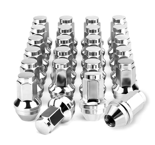 24PCS M14 x 2 One-Piece Factory Style Chrome Lug Nuts Compatible with F-150 2000-2014， Expedition 00-14， Lincoln Navigator 2004-2014