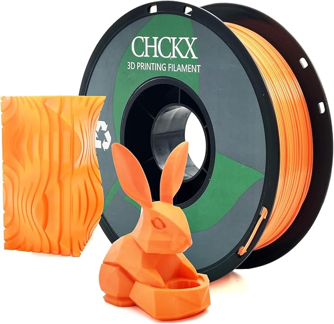 PETG 3D Printer Filament, Dimensional Accuracy +/- 0.03 mm, 1kg Spool(2.2lbs), 1.75 mm Fit for Most 3D Printers, Orange