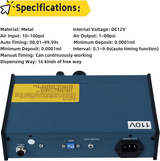 110V Automatic Glue Drip Machine Electronic Component Glue Dropper Machine Liquid Glue Dispensing Machine 983A Digital Display Dispenser Machine