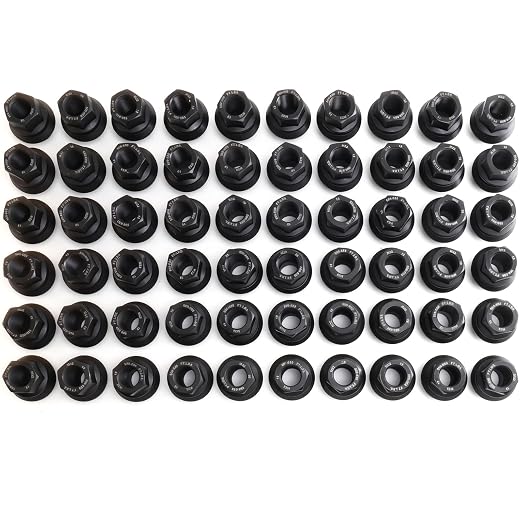 60PCS M22x1.5 Wheel Nuts,Two Piece 28mm Sleeve Flanged 33mm Hex Hub Pilot/Unimount