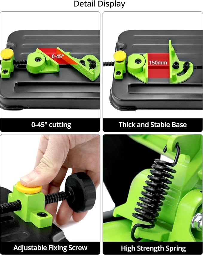 QWORK Angle Grinder Bracket, Adjustable 45 Degree Clamp Angle Grinder Holder Bracket, Universal Polishing Machine Pull Rod Angle Grinding Machine Stand for 100, 125 or 150 Angle Grinder